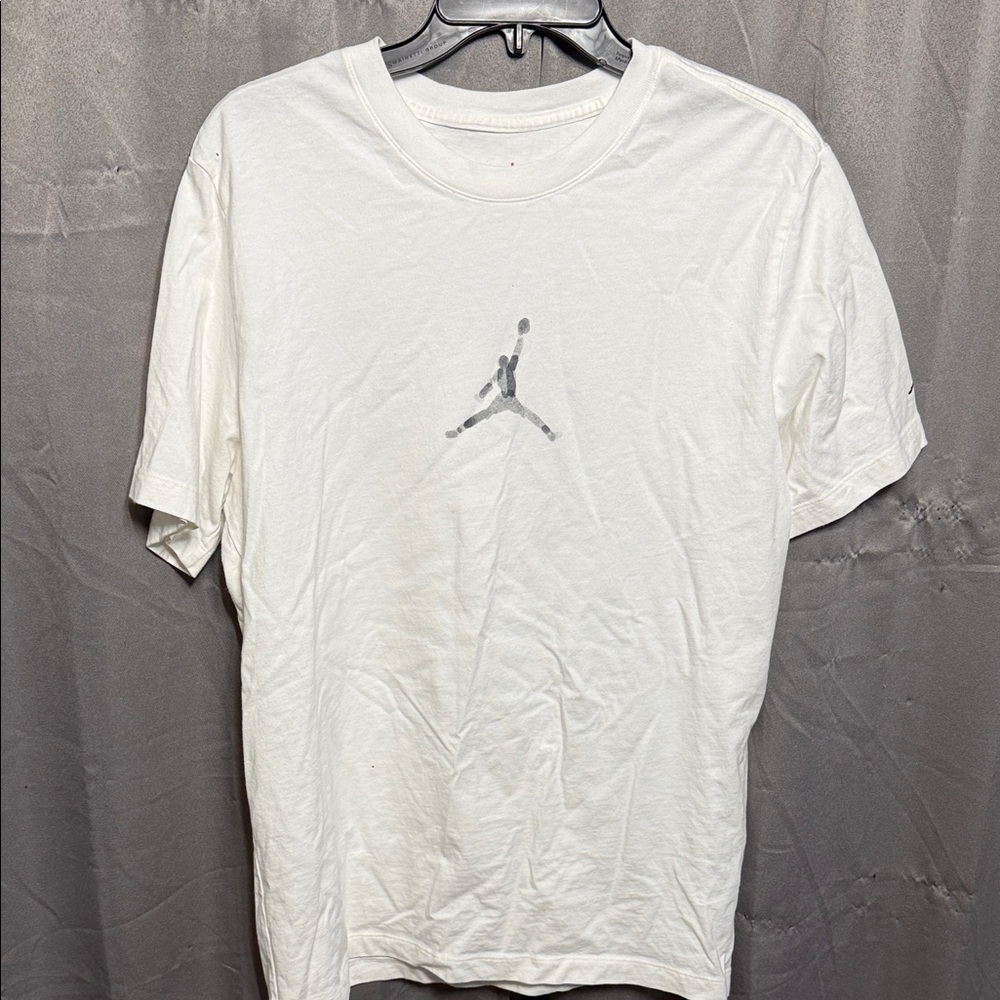 Jordan White Tee with Iconic Logo